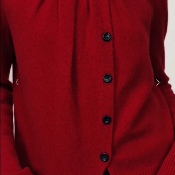 Red Button-Up Cardigan - Picture 13 of 15